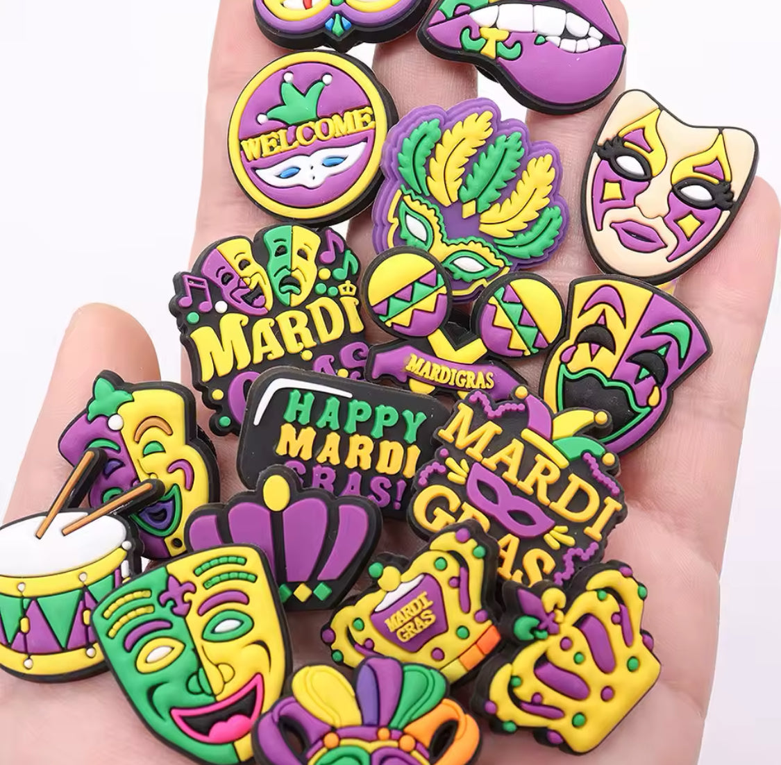 Mardi Gras Shoe Charms