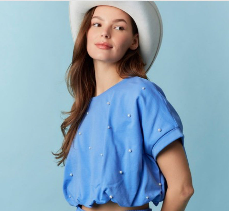 Bubble Pearl Crop Top