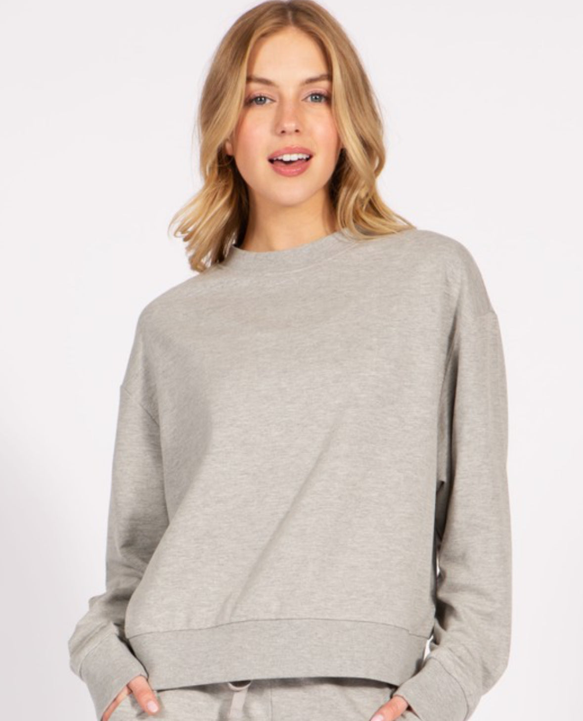 Light Crop Sweatshirt Custom