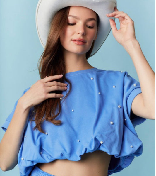 Bubble Pearl Crop Top