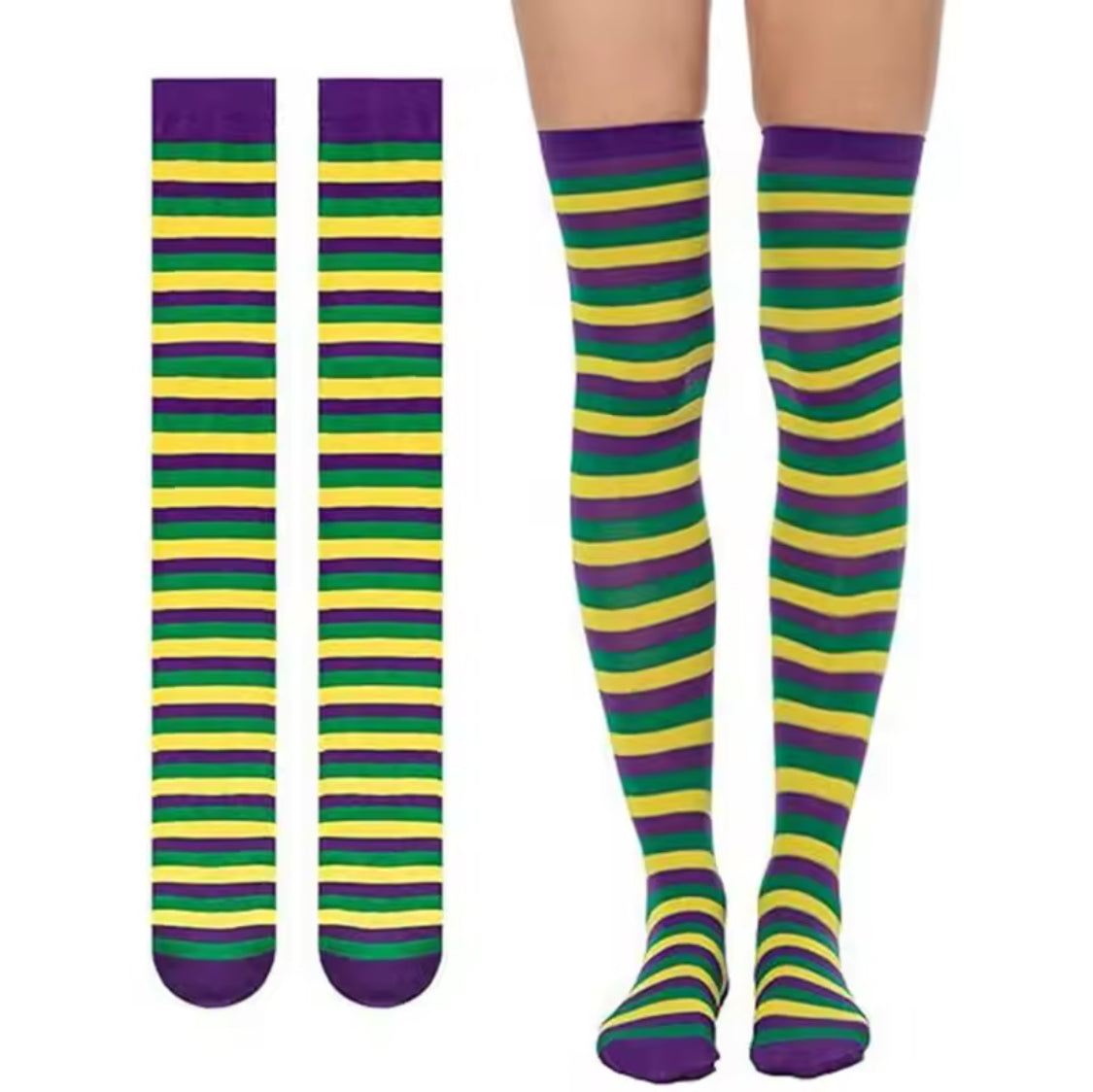 Mardi Gras Stocking Socks